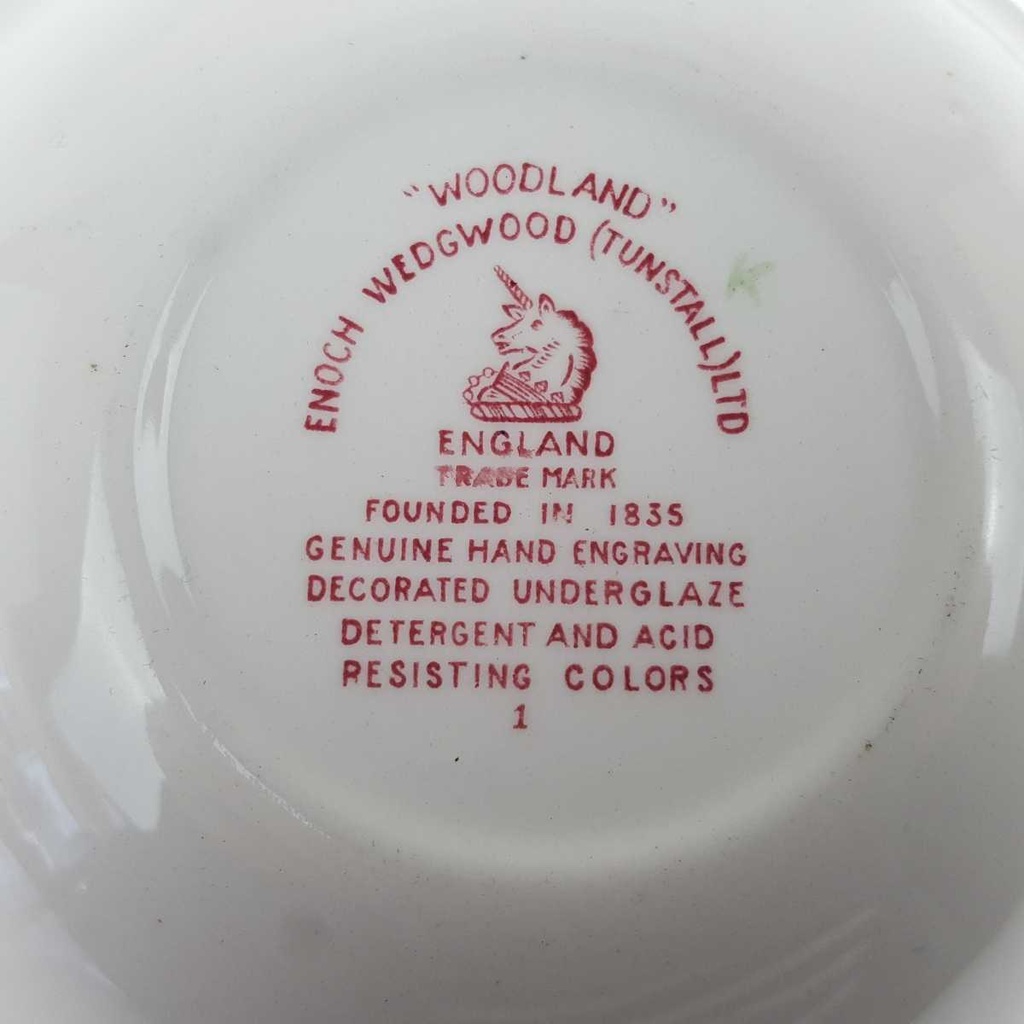 [458168932] Schüssel klein 16,3 cm Enoch Wedgwood Woodland Rot gebraucht - gut Bild 4