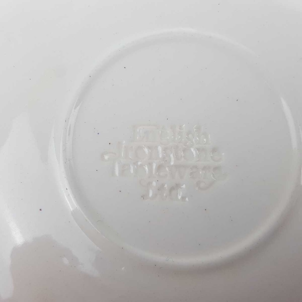 [458168936] Untertasse 14,2 cm English Ironstone Tableware (EIT) EIT England Heuwagen Rot gebraucht - gut Bild 4