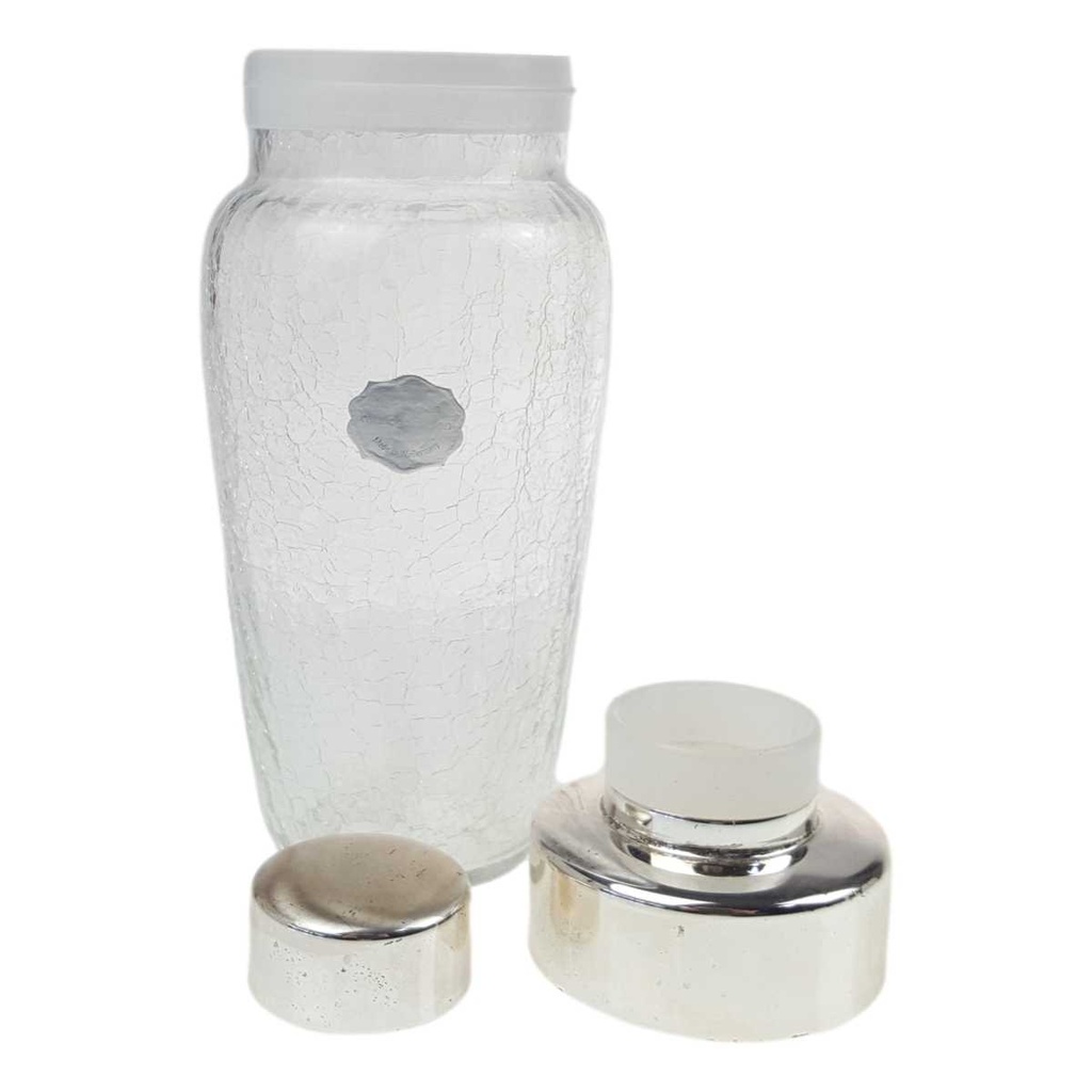 [458168939] Shaker mundgeblasen 20,2 cm Craquele Glas gebraucht - gut Bild 5