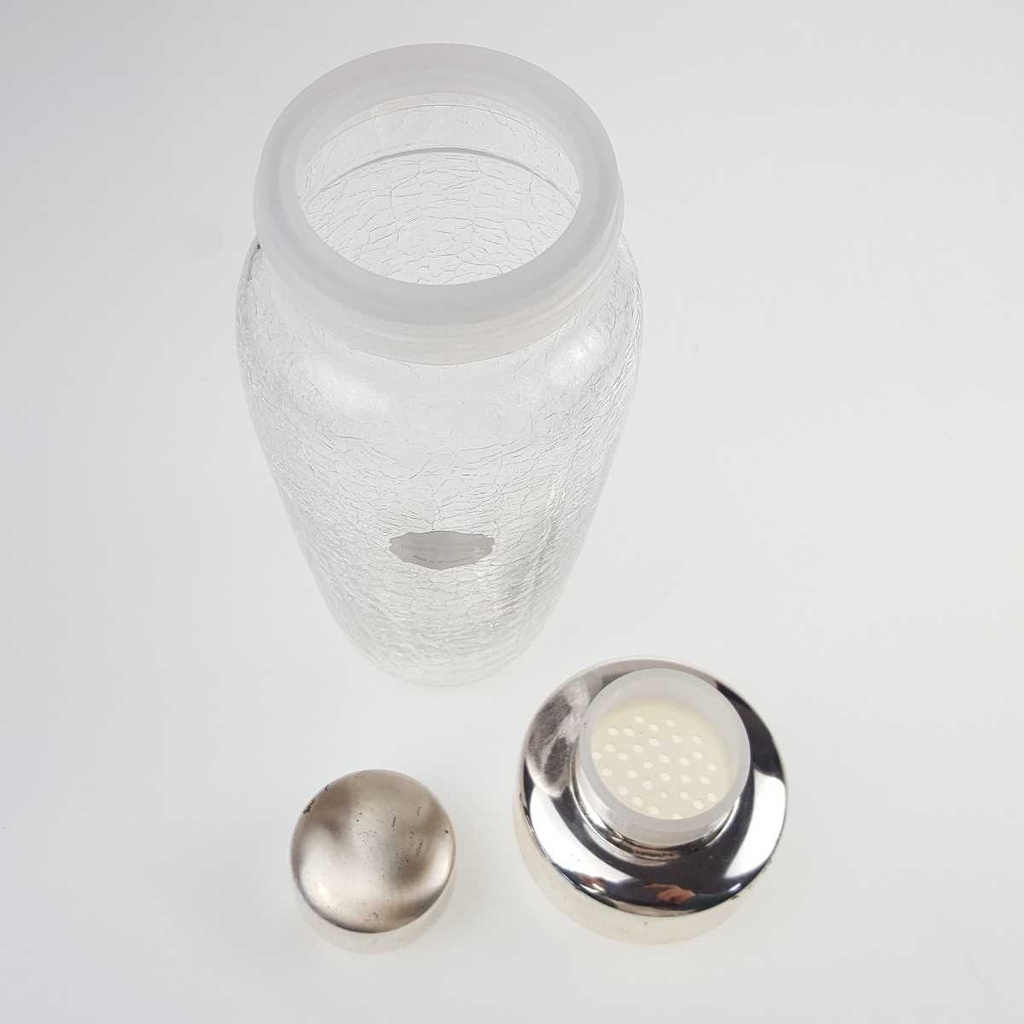 [458168939] Shaker mundgeblasen 20,2 cm Craquele Glas gebraucht - gut Bild 6