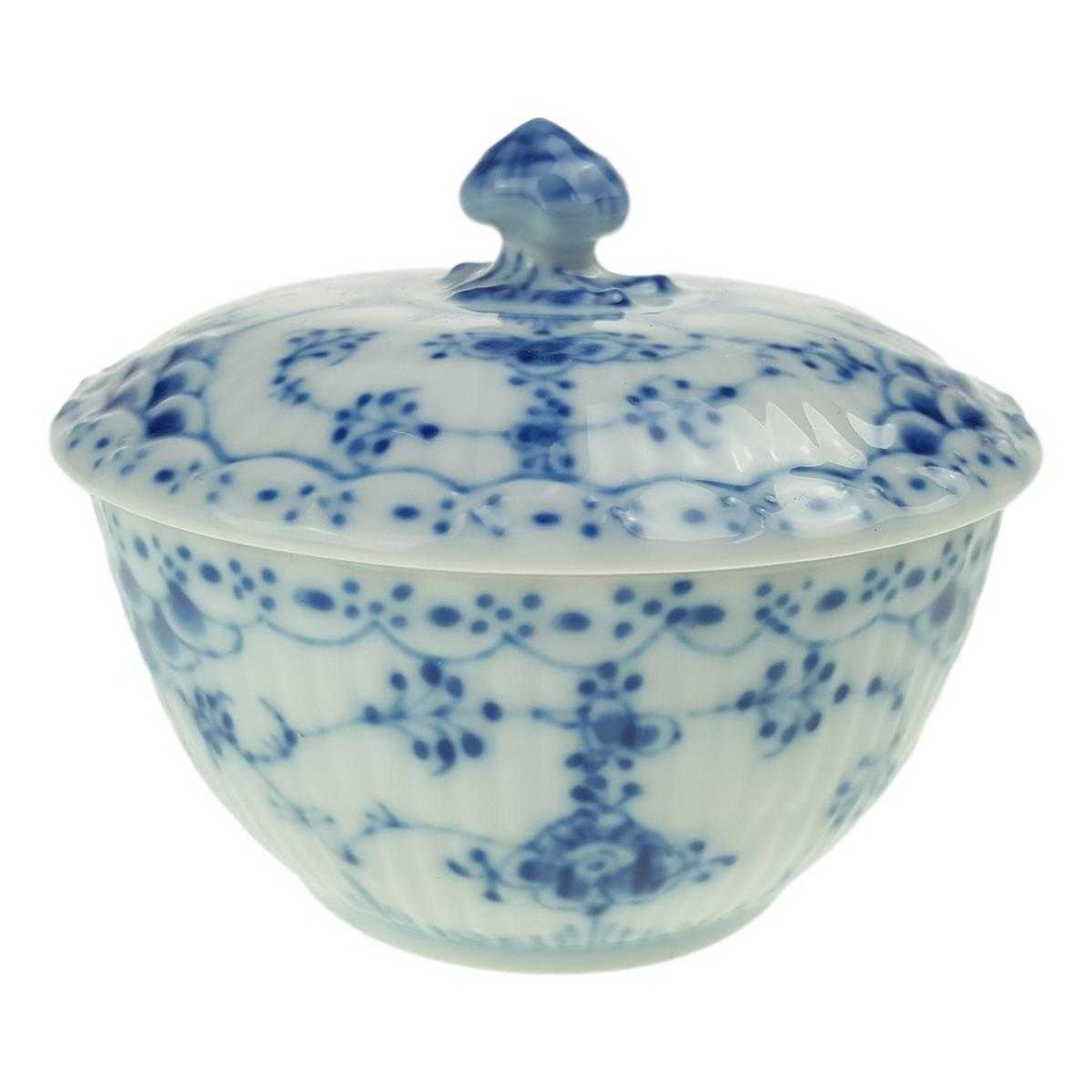 [458168940] Zuckerdose klein Royal Copenhagen Musselmalet Halbspitze gebraucht - sehr gut Bild 4