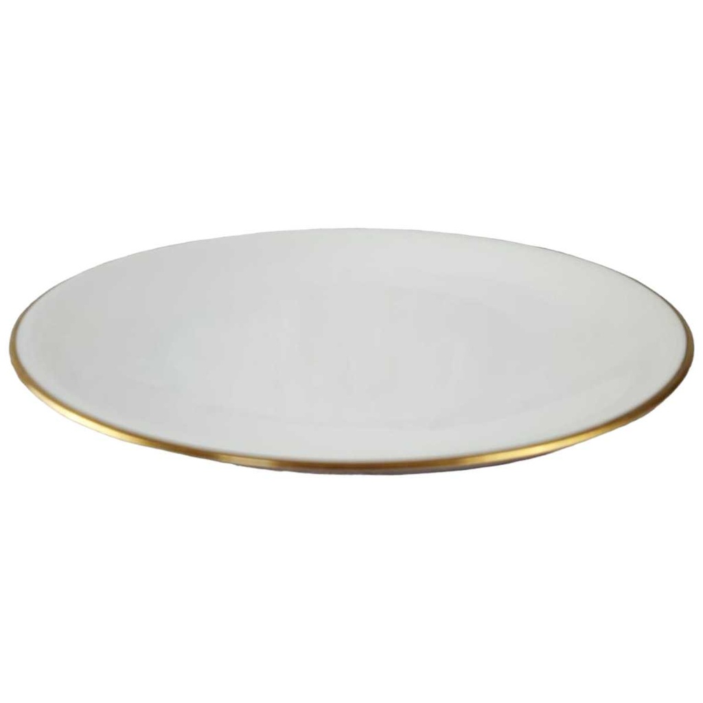 [45816897] Kuchenteller Dessertteller Frühstücksteller Goldrand 19,5 cm KPM Krister 0201 Weiß gebraucht - sehr gut Bild 2