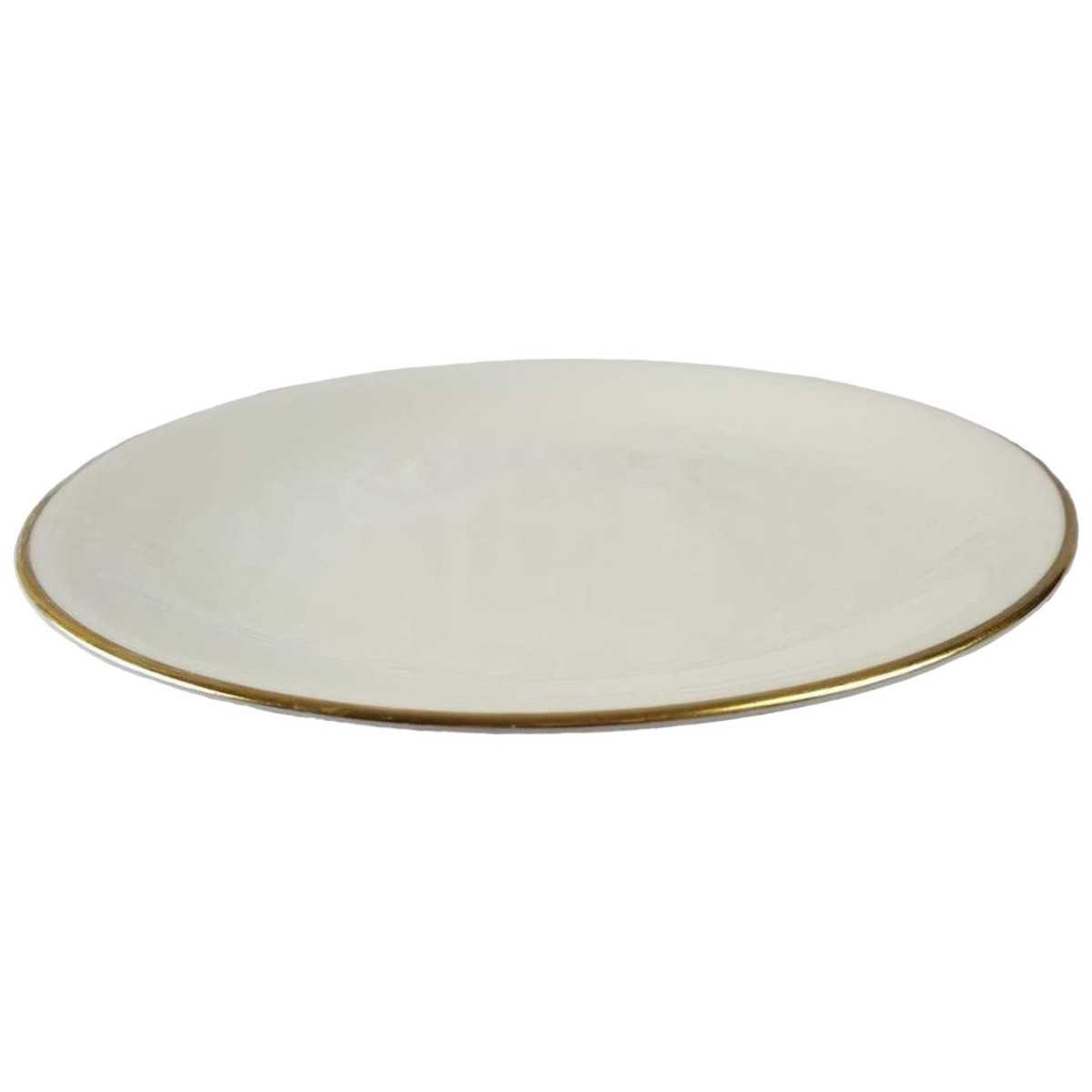 [45816899] Kuchenteller Goldrand 19,5 cm KPM Krister 0217 Elfenbein Beige gebraucht - sehr gut Bild 2