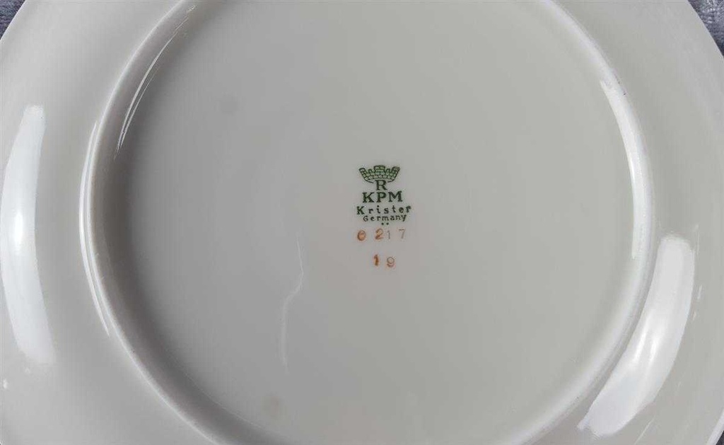 [45816899] Kuchenteller Goldrand 19,5 cm KPM Krister 0217 Elfenbein Beige gebraucht - sehr gut Bild 3