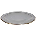 [458168990] Untertasse für Kaffee klein Goldrand 14 cm Winterling Blumendekor Weiß gebraucht - gut Bild 2