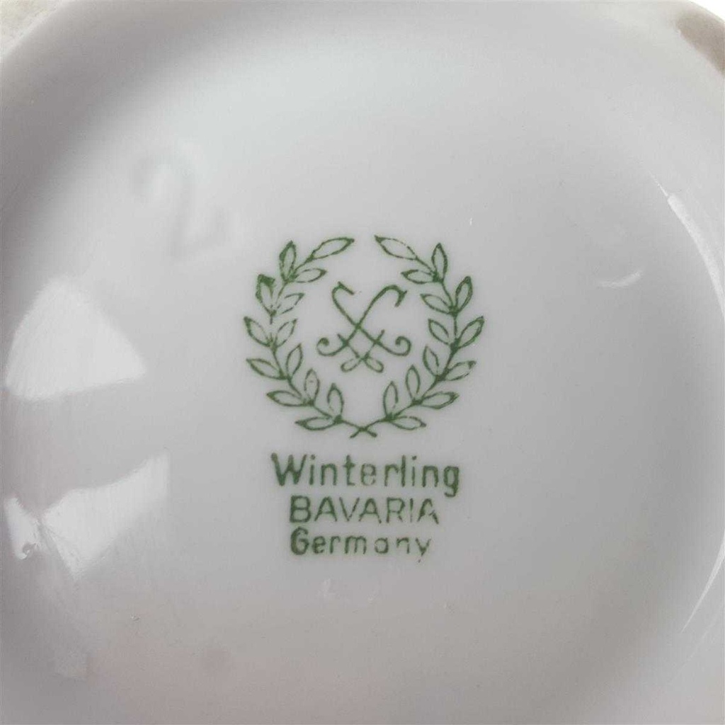 [458168996] Milchkännchen groß Goldrand 0,4 L Winterling Blumendekor Weiß gebraucht - sehr gut Bild 3