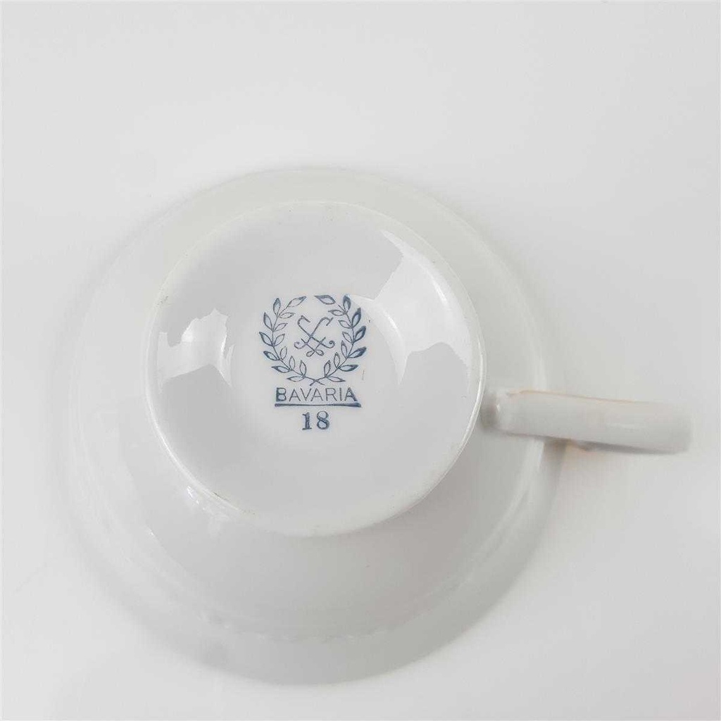 [458168998] Teetasse groß Goldrand 0,2 L Winterling Blumendekor Weiß gebraucht - gut Bild 3
