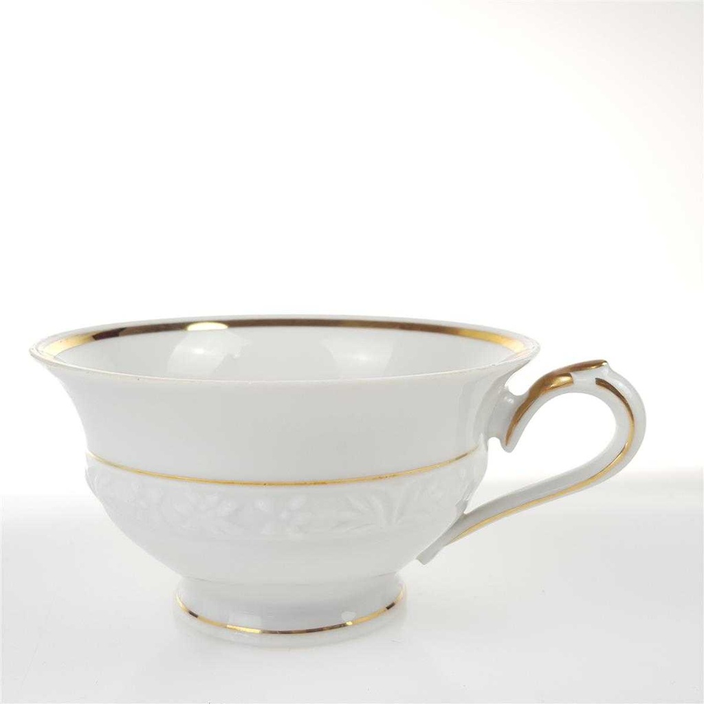 [458168998] Teetasse groß Goldrand 0,2 L Winterling Blumendekor Weiß gebraucht - gut Bild 5