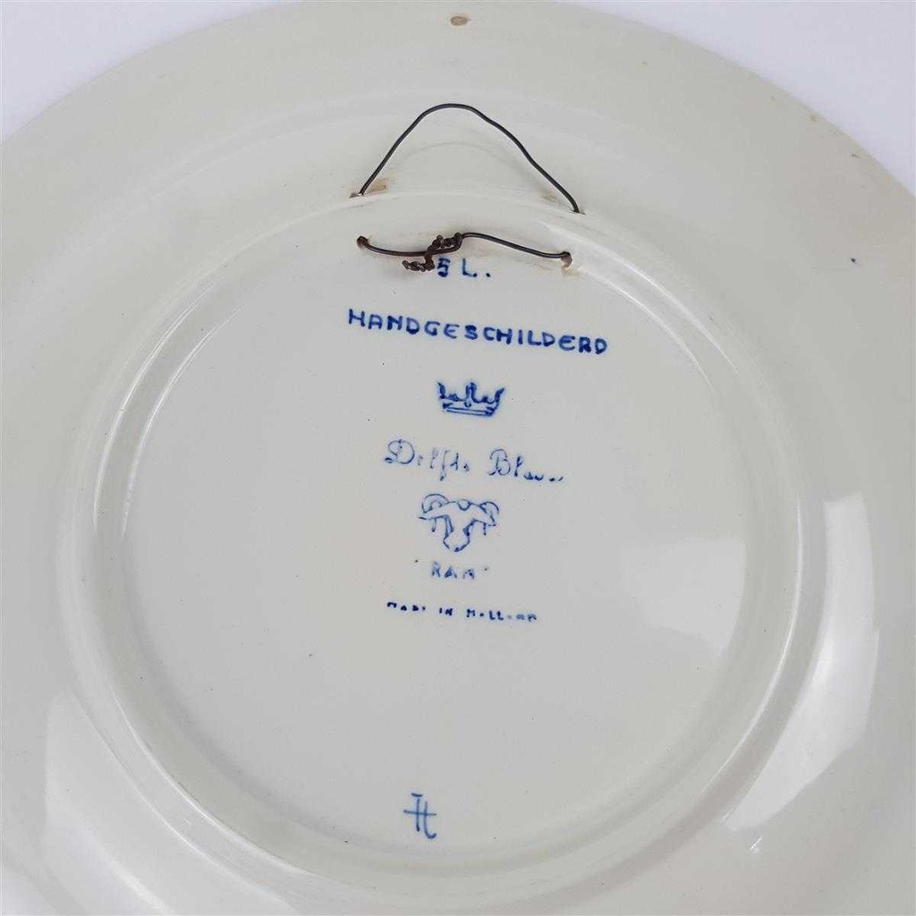 [458169002] Wandteller 27 cm Delfts Blauw Segelschiffe gebraucht - gut Bild 3