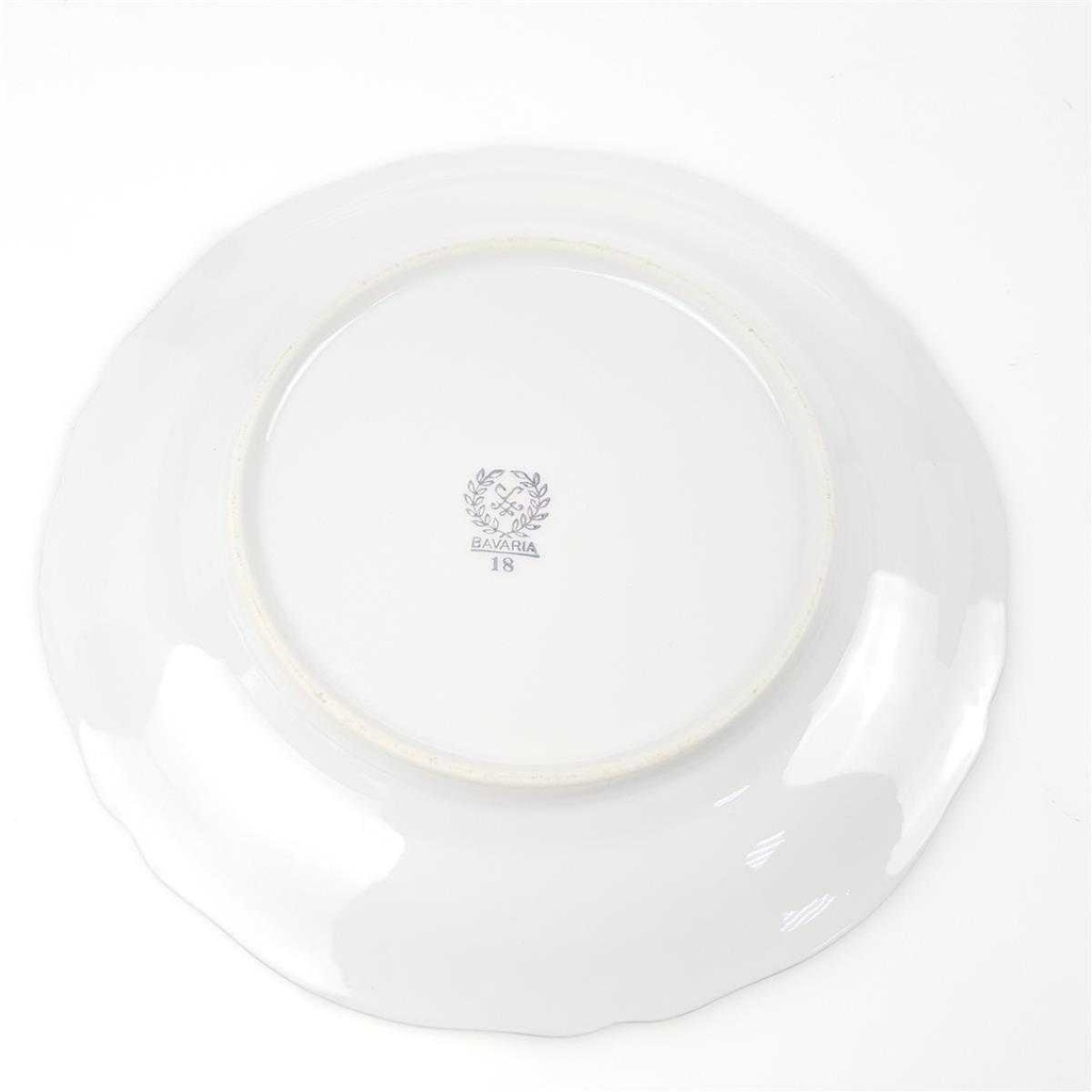 [458169006] Kuchenteller Goldrand Bavaria 19 cm Schaller Blumendekor Weiß gebraucht - gut Bild 3