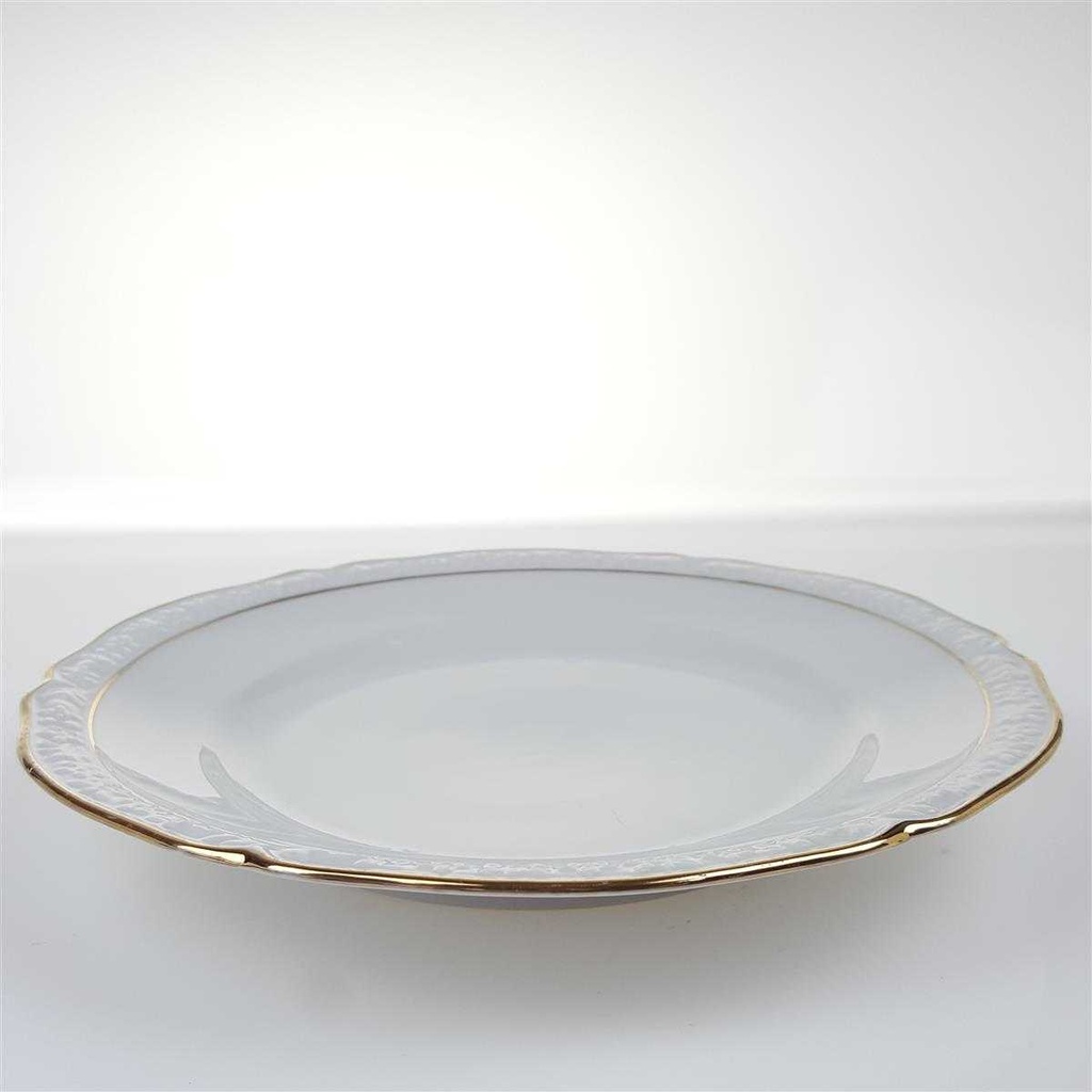 [458169006] Kuchenteller Goldrand Bavaria 19 cm Schaller Blumendekor Weiß gebraucht - gut Bild 4