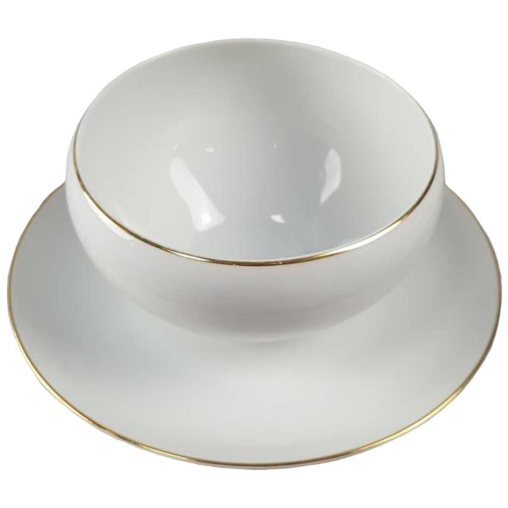 [45816901] Sauciere Goldrand 1tlg Thomas Porzellan Form Eva 1mm gebraucht - gut Bild 2