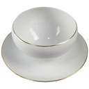 [45816901] Sauciere Goldrand 1tlg Thomas Porzellan Form Eva 1mm gebraucht - gut Bild 2