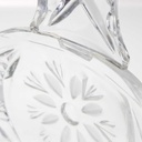 [458169011] Henkelkorb Glasschale auf 4 Füßchen 20,3 cm Blumendekor Transparent gebraucht - gut Bild 7
