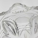 [458169011] Henkelkorb Glasschale auf 4 Füßchen 20,3 cm Blumendekor Transparent gebraucht - gut Bild 8