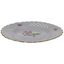 [458169012] Durchbruchteller Wandteller Durchbrucharbeit Meissen Blumen gebraucht - gut Bild 2