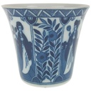 [458169015] Mokkatasse Espressotasse ohne Stempel Japan China Geisha Blau Weiß gebraucht - gut Bild 2