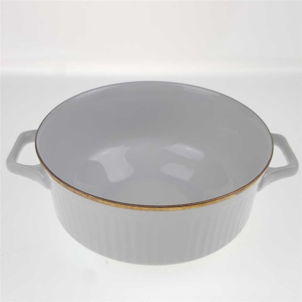[458169017] Suppentasse Goldrand 6 cm Bareuther geriffelt Weiß gebraucht - sehr gut Bild 4