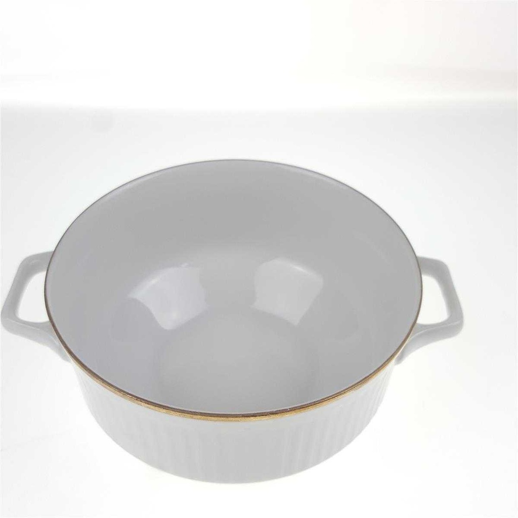[458169017] Suppentasse Goldrand 6 cm Bareuther geriffelt Weiß gebraucht - sehr gut Bild 5