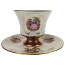[458169019] Mokkatasse mit Untertasse 2tlg 10,8 cm Alka Kunst Gold Rokoko gebraucht - gut Bild 2