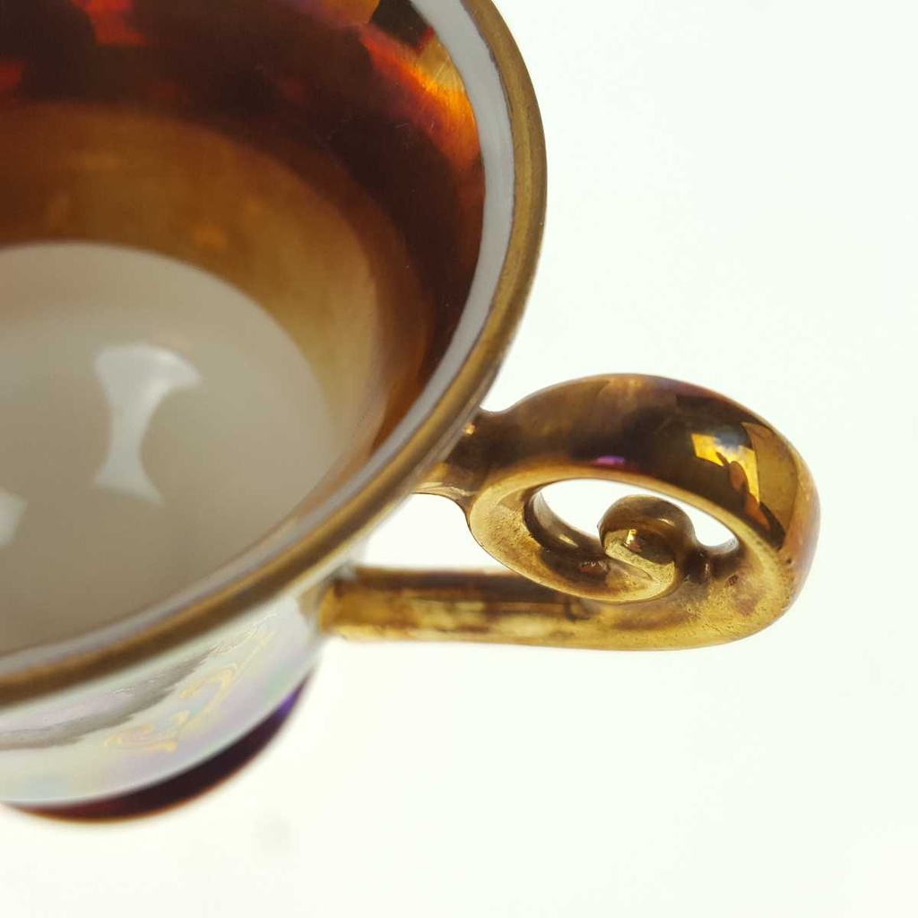 [458169019] Mokkatasse mit Untertasse 2tlg 10,8 cm Alka Kunst Gold Rokoko gebraucht - gut Bild 8