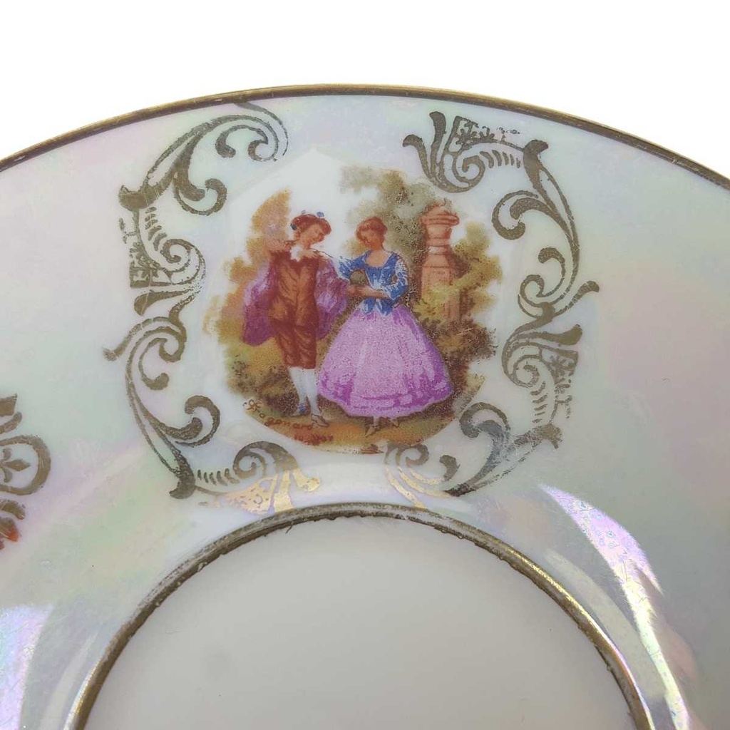 [458169019] Mokkatasse mit Untertasse 2tlg 10,8 cm Alka Kunst Gold Rokoko gebraucht - gut Bild 9