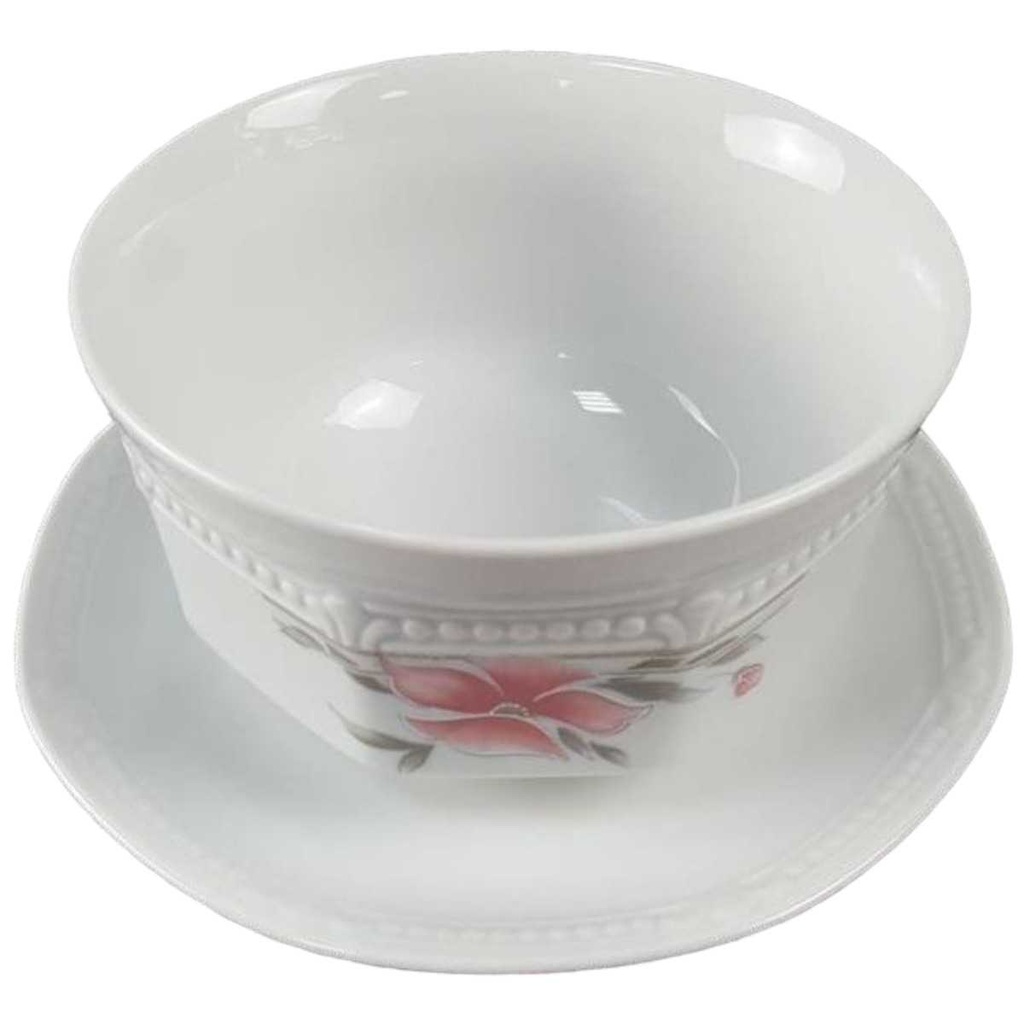 [45816906] Sauciere 1tlg Mitterteich Form 2040 Sissi Rosa Blüte gebraucht - sehr gut Bild 2