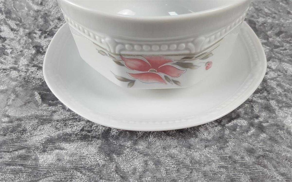 [45816906] Sauciere 1tlg Mitterteich Form 2040 Sissi Rosa Blüte gebraucht - sehr gut Bild 3