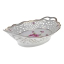 [458169067] Durchbruchschale mit Henkeln Durchbrucharbeit Schumann rosa Rose gebraucht - defekt Bild 3