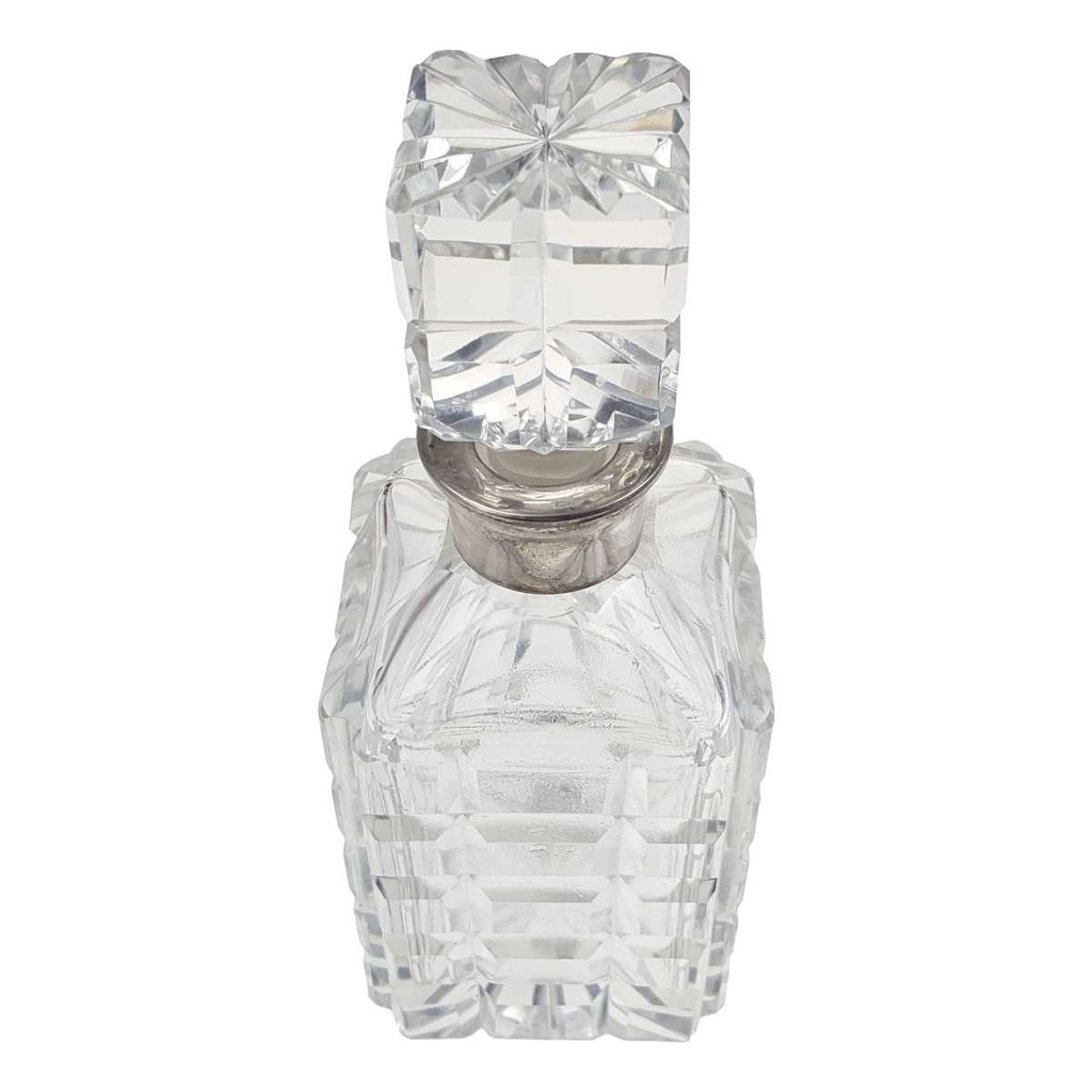 [458169068] Karaffe mit Stöpsel 25,5 cm Silbermontur Transparent gebraucht - gut Bild 3