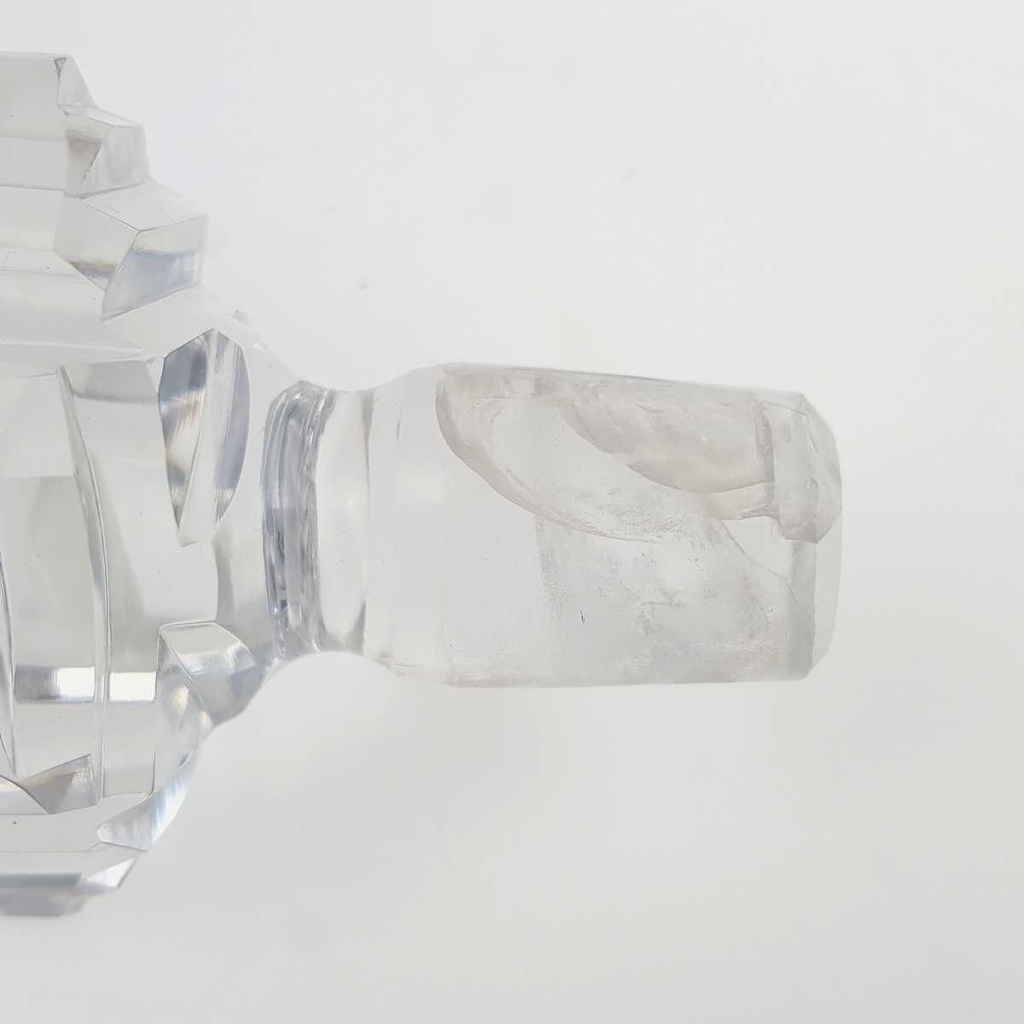 [458169068] Karaffe mit Stöpsel 25,5 cm Silbermontur Transparent gebraucht - gut Bild 5
