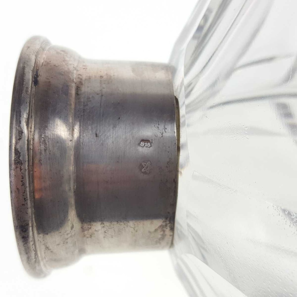 [458169068] Karaffe mit Stöpsel 25,5 cm Silbermontur Transparent gebraucht - gut Bild 7