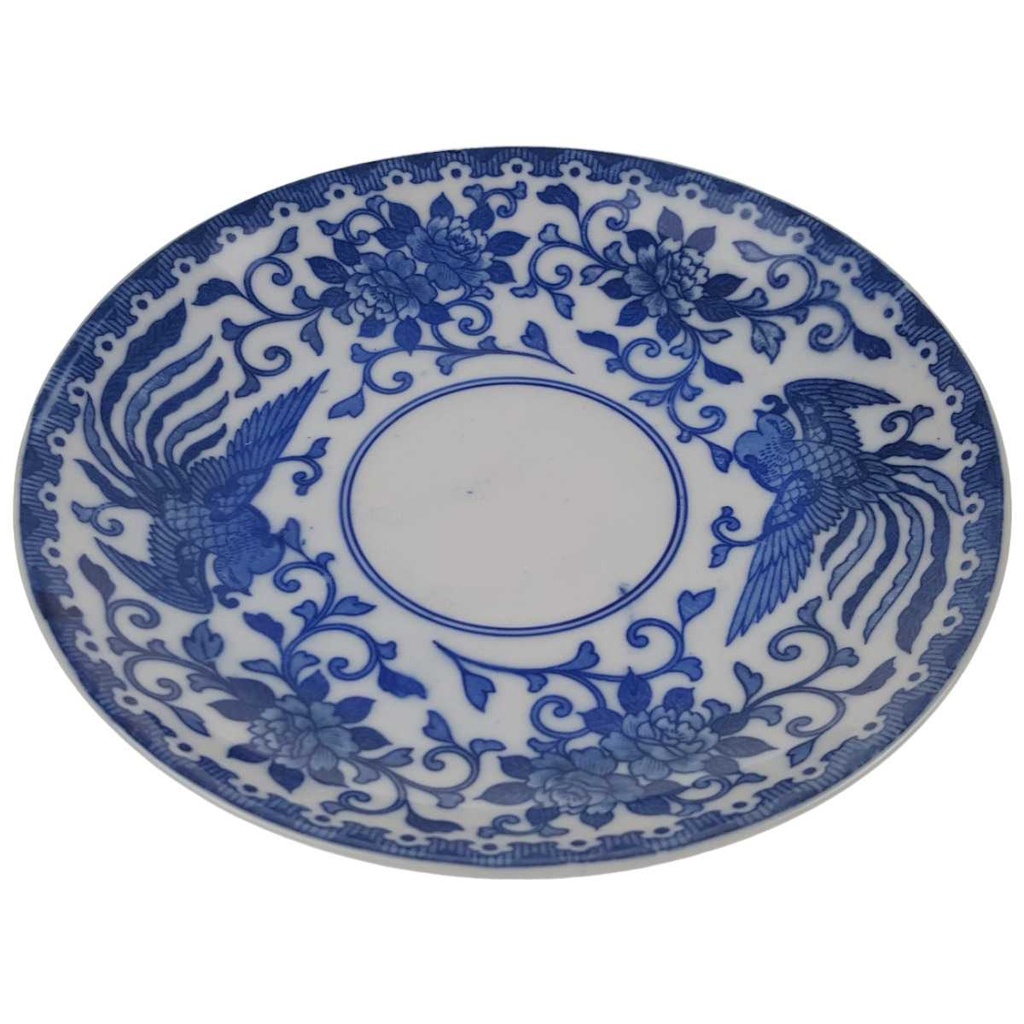 [458169083] Untertasse ohne Stempel 14 cm Noritake Japan Keine Angabe Howo blau gebraucht - gut Bild 2