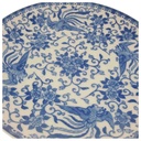 [458169086] Kuchenplatte 24,5x24 cm Noritake Japan Howo blau gebraucht - gut Bild 2