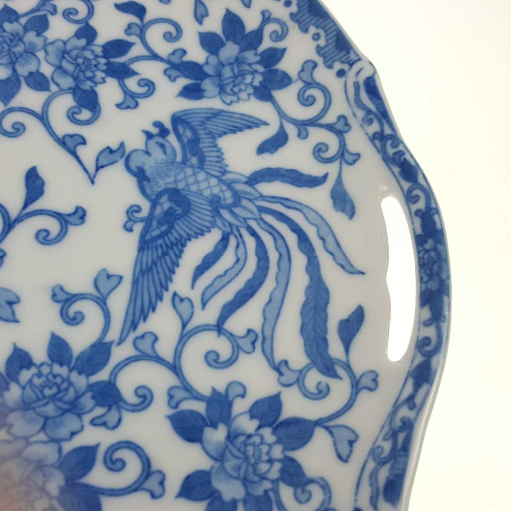 [458169086] Kuchenplatte 24,5x24 cm Noritake Japan Howo blau gebraucht - gut Bild 3