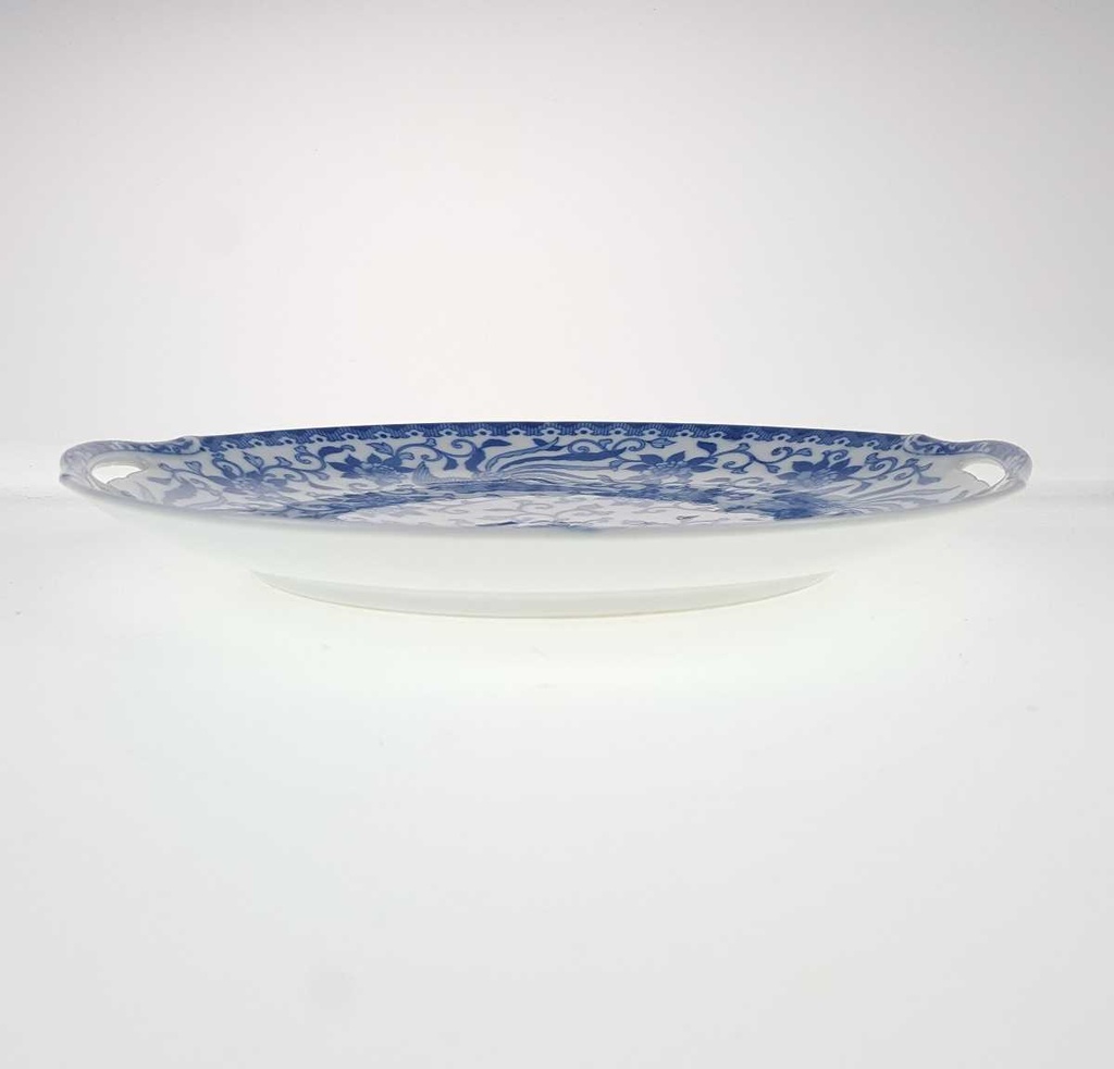 [458169086] Kuchenplatte 24,5x24 cm Noritake Japan Howo blau gebraucht - gut Bild 4