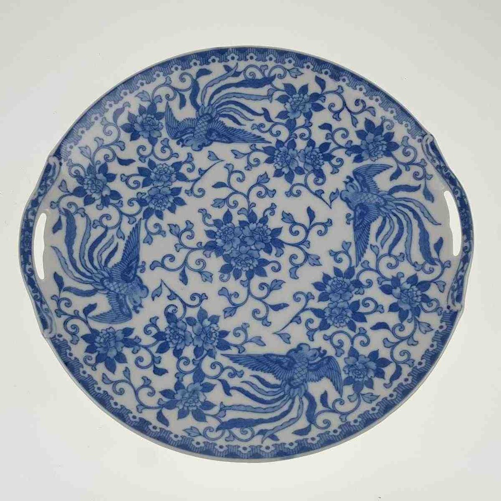 [458169086] Kuchenplatte 24,5x24 cm Noritake Japan Howo blau gebraucht - gut Bild 5