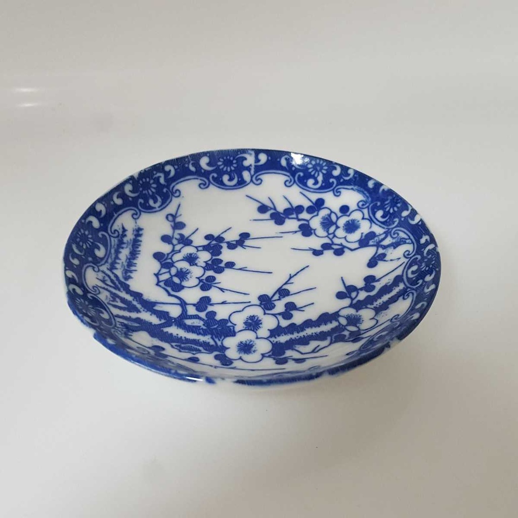 [2119307] 6er Set Schale mit Schälchen Japan China Kirschblüte Blau gebraucht - gut Bild 4