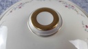 [45816910] Schüssel Goldrand 3,4 L Edelstein Bavaria Blumendekor 15476 Blumen Elfenbein Beige gebraucht - gut Bild 3