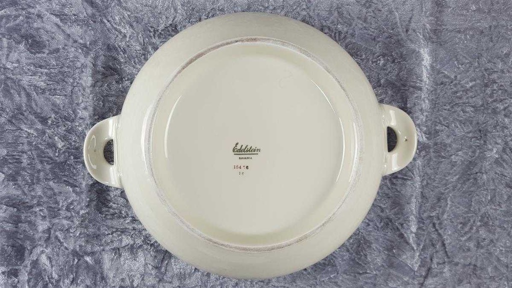 [45816910] Schüssel Goldrand 3,4 L Edelstein Bavaria Blumendekor 15476 Blumen Elfenbein Beige gebraucht - gut Bild 8