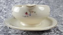 [45816911] Sauciere mit Teller Goldrand 1tlg Edelstein Bavaria Blumendekor 15476 Blumen Elfenbein Beige gebraucht - defekt Bild 4