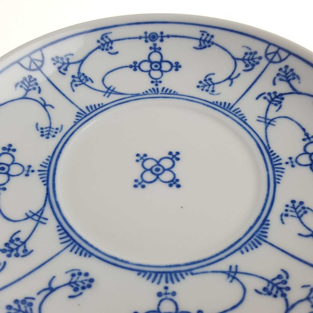 [458169144] Untertasse für Tee 14 cm Jaeger & Co Indisch Blau Strohblume gebraucht - gut Bild 3