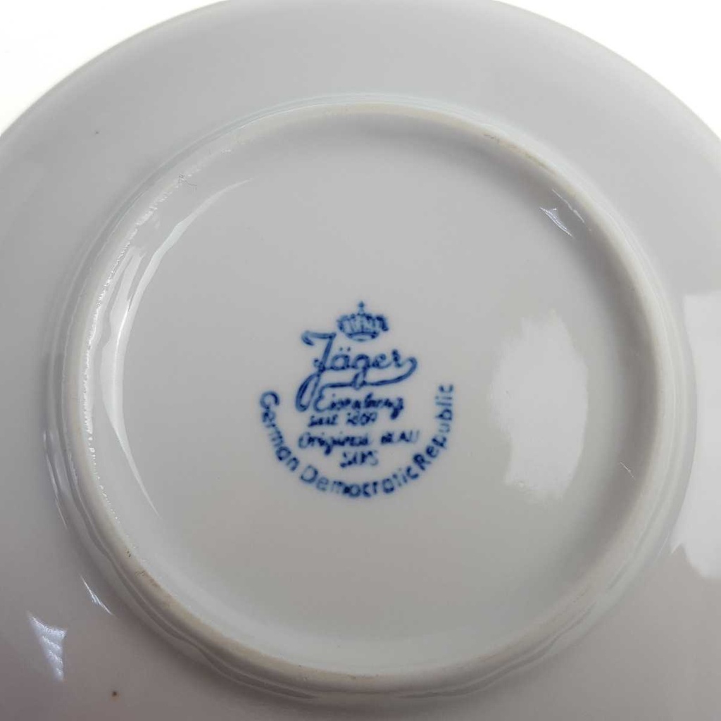 [458169144] Untertasse für Tee 14 cm Jaeger & Co Indisch Blau Strohblume gebraucht - gut Bild 4
