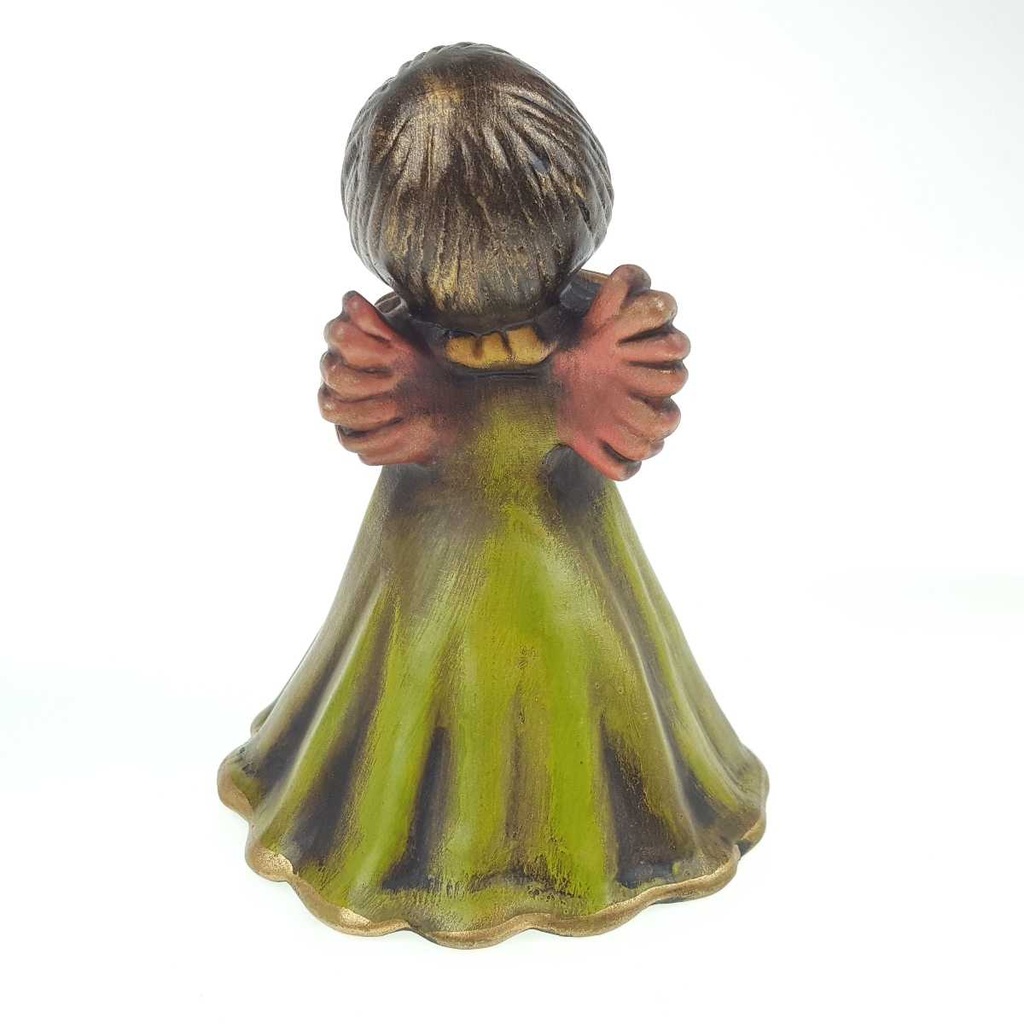 [458169148] Figur Kerzenhalter Skuptur H 14,7 cm Thun Engel grün/rosa/gold Bild 3