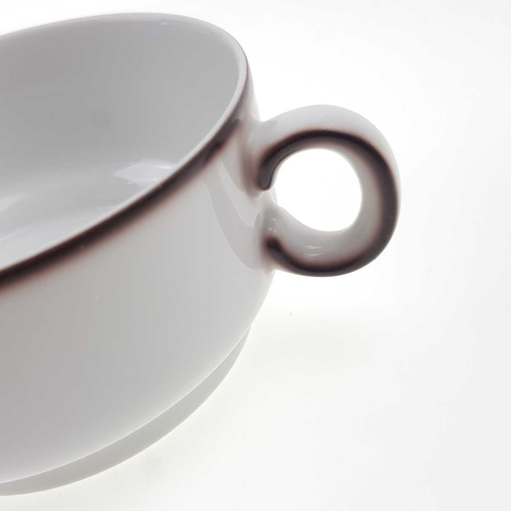 [458169151] Suppentasse Suppenbecher Thomas Porzellan Scandic Shadow braun gebraucht - gut Bild 3