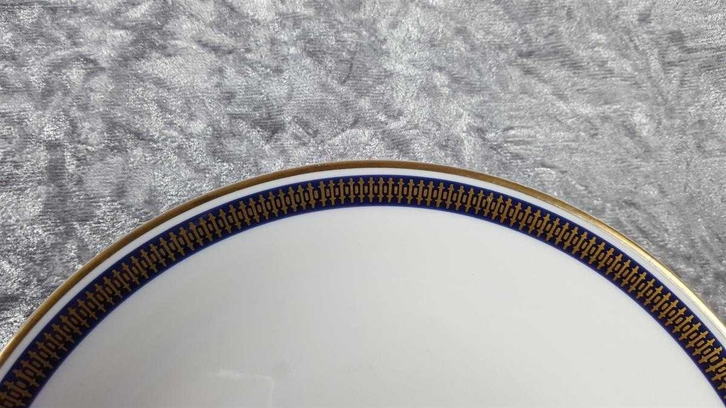 [45816916] Kuchenteller Dessertteller Frühstücksteller Golddekor 19,5 cm Seltmann Weiden Vohenstrauß Kobalt gebraucht - akzeptabel Bild 3