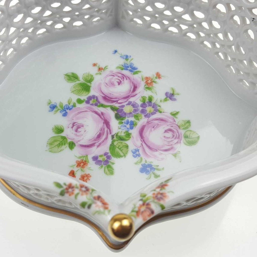 [458169163] Durchbruchschale Durchbrucharbeit 8,5 cm Wallendorf Blumendekor gebraucht - gut Bild 3