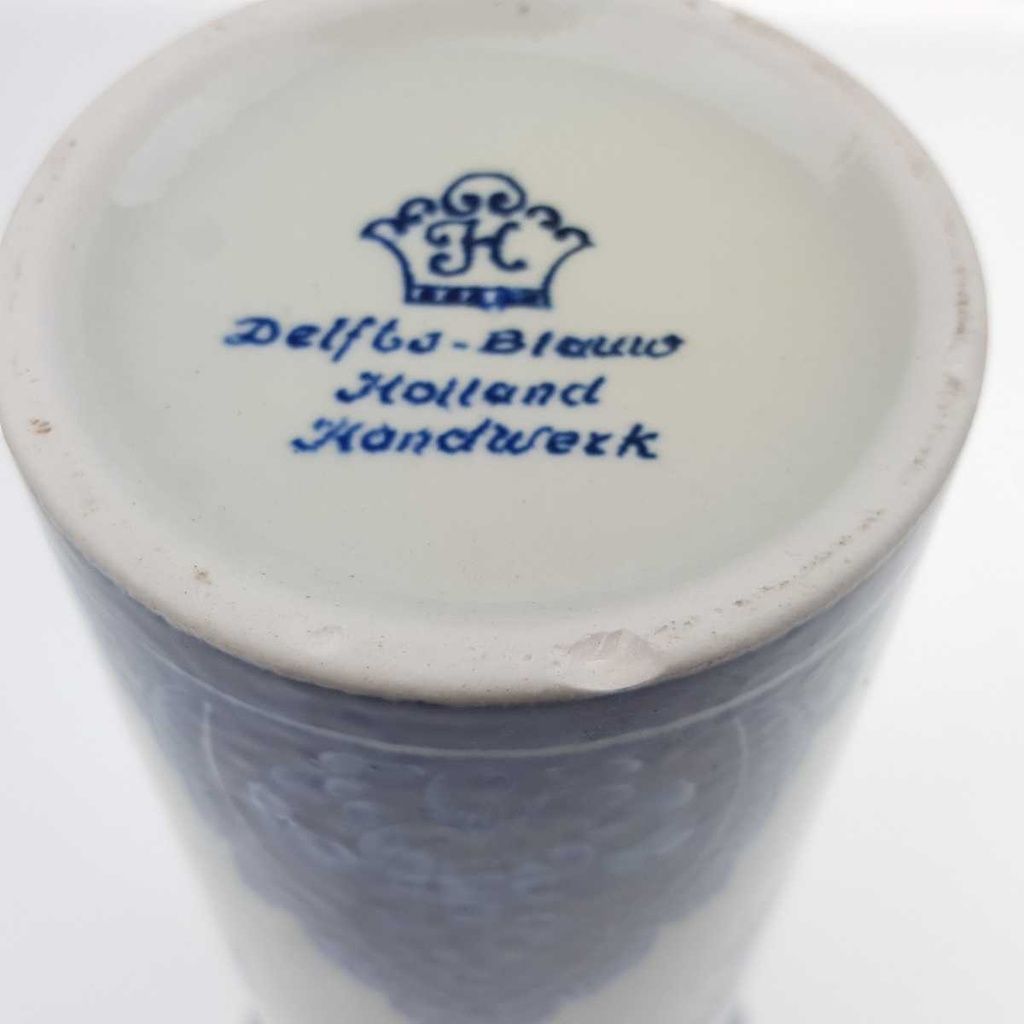 [458169165] Vase Handwerk 19 cm Delfts Blauw Blaue Blumen gebraucht - gut Bild 4