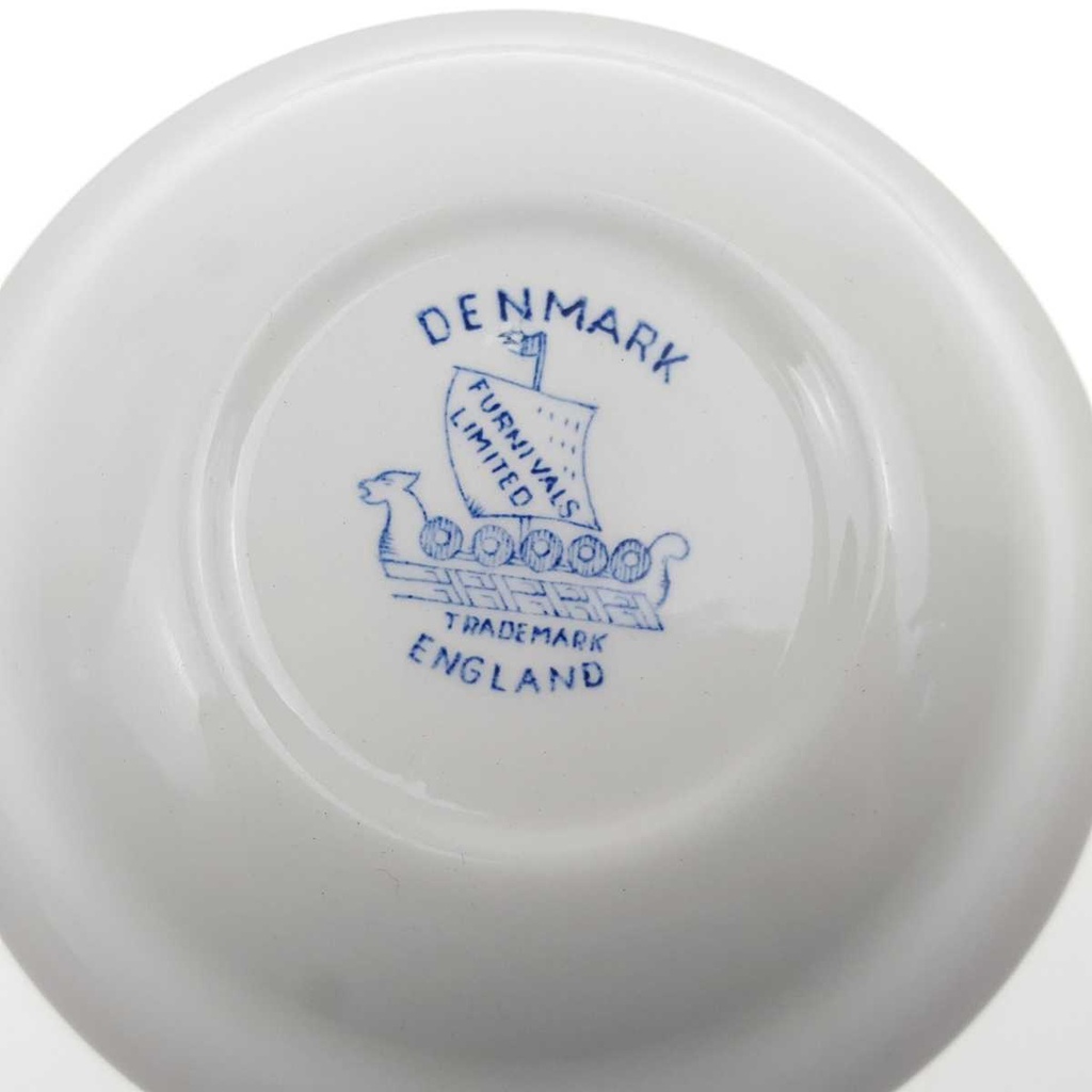[458169169] Schale klein 12,7 cm Furnivals Denmark blau Blaue Blumen gebraucht - gut Bild 4
