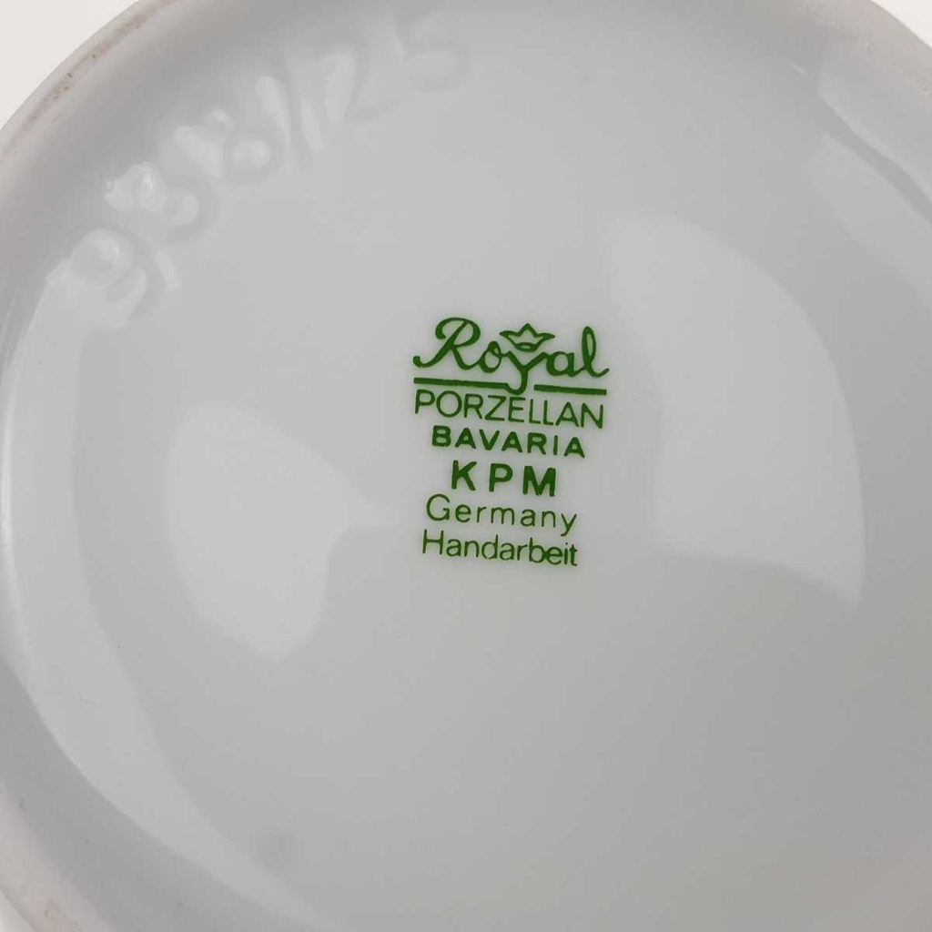 [458169170] Vase ohne Deckel Bavaria 16 cm Royal KPM Blumendekor gebraucht - gut Bild 5